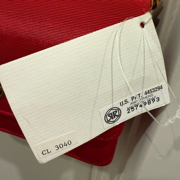 NWT Vintage Red Ralph Lauren Purse with Removable Gold Chain Strap - Picture 5 of 8